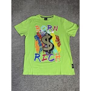 Switch Remarkable Shirt Mens XL Green Born Rich Rhinestone Limited Edition